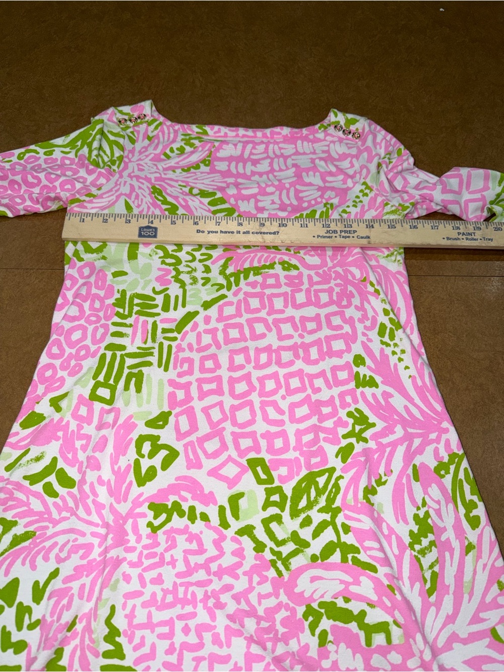Lilly Pulitzer Pink & Green Pineapple-Print Shift Dress • Tropical • Size Small - Picture 7 of 9